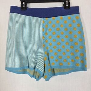 Dolan Left Coast Anthropologie Sierra Mixed Print Knit Shorts XS Blue Floral